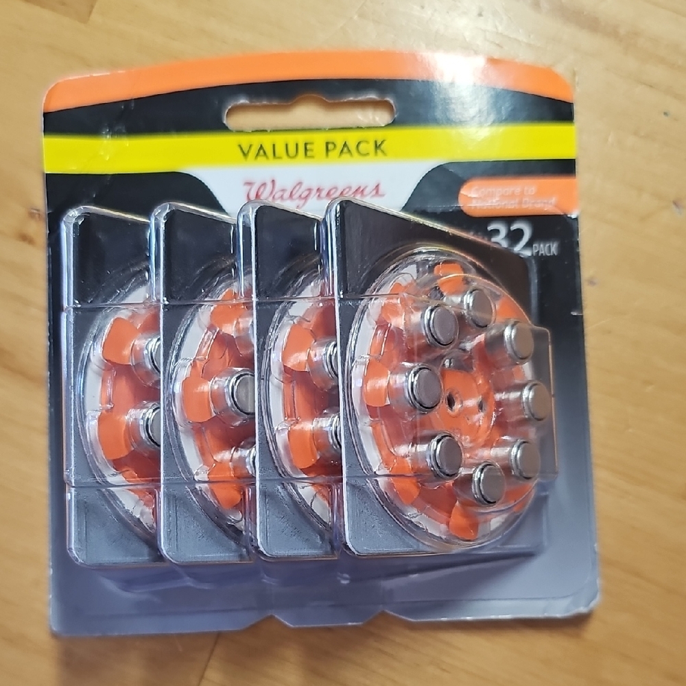 NWT Walgreens Brand Orange Hearing Aid Batteries Value Pack